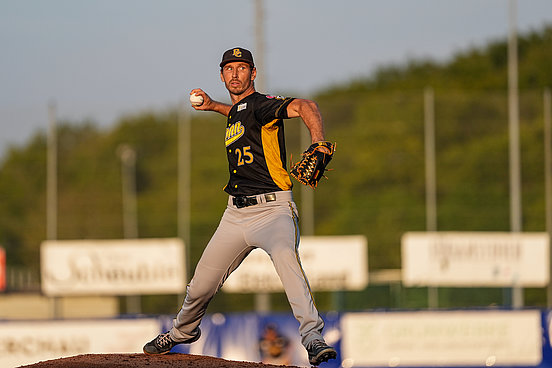 Markus Solbach stark auf dem Mound